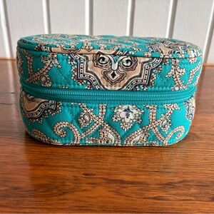NWOT Vera Bradley Turquoise and Brown Paisley Jewelry Box with ring holder